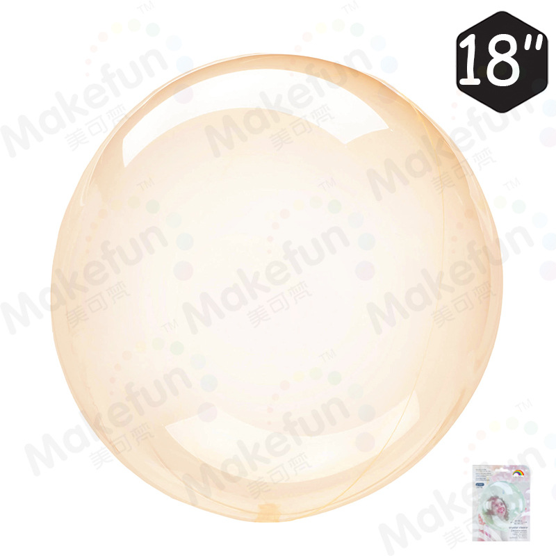 水晶波波球18寸圆球橘色