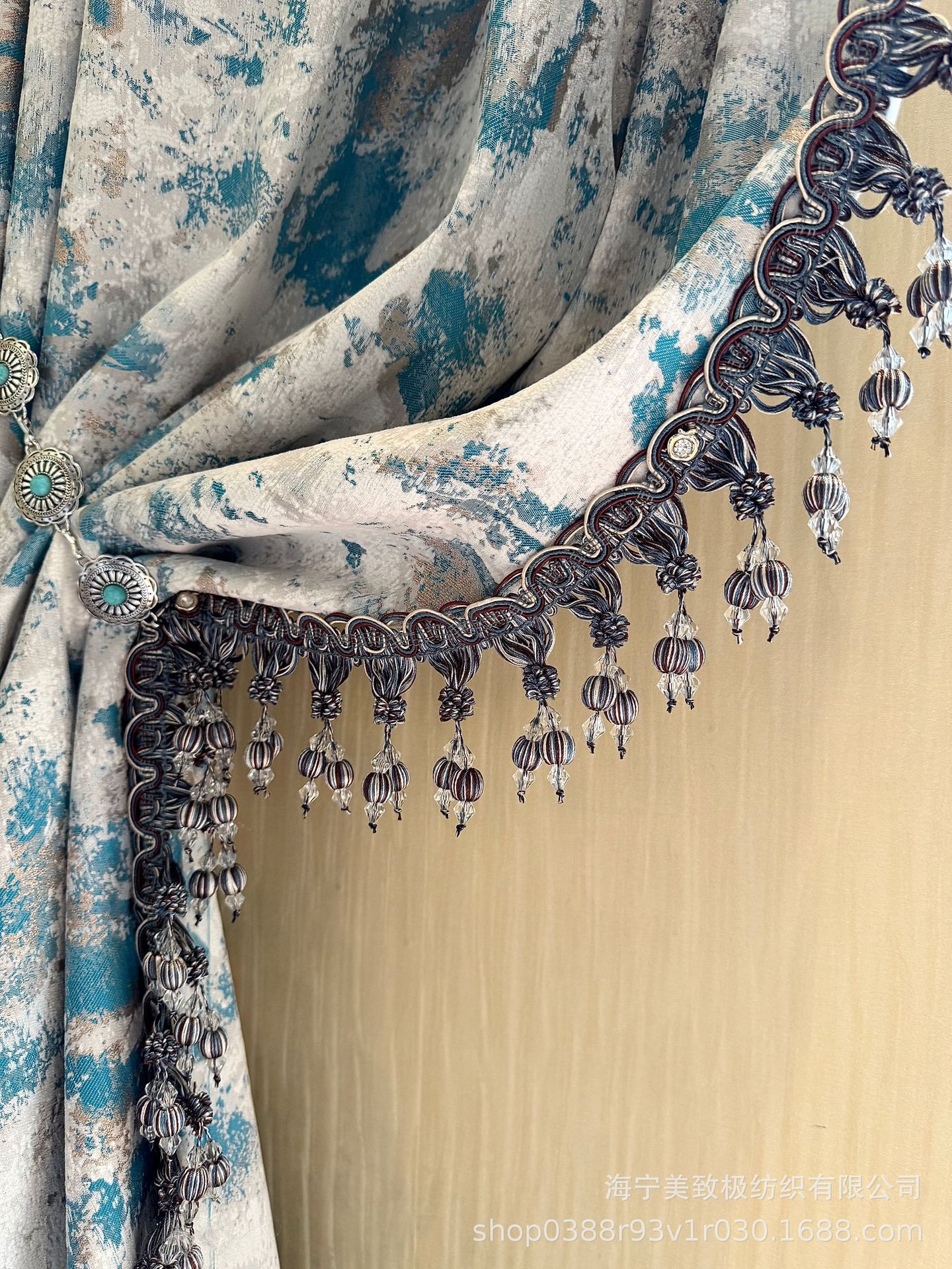 遮光大理石窗帘成品批发