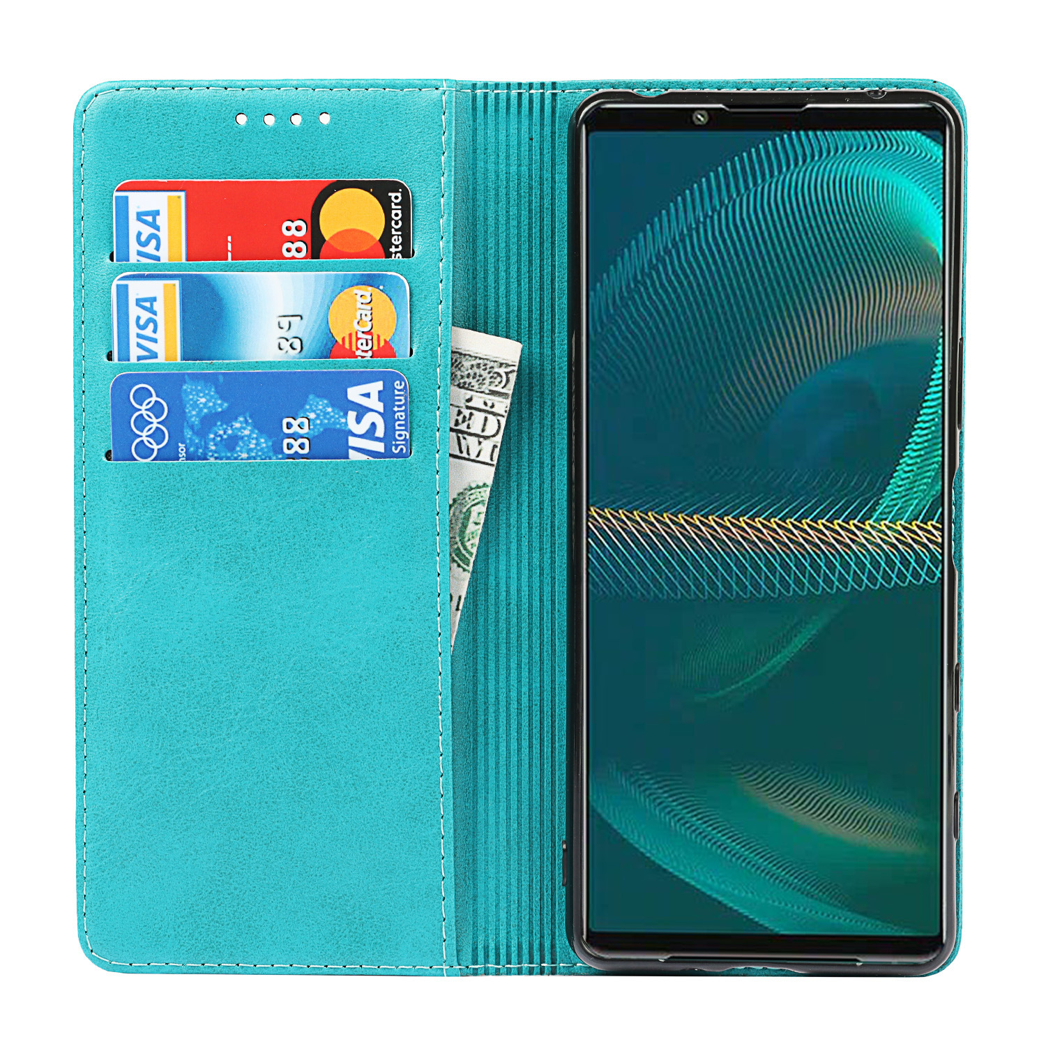 索尼 Xperia 5 III 小牛纹强磁皮套