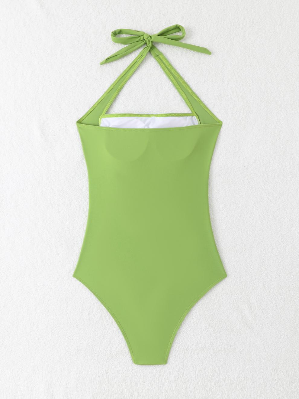 商品详情图_25亚马逊爆款露背连体比基尼褶皱复古欧美时尚性感