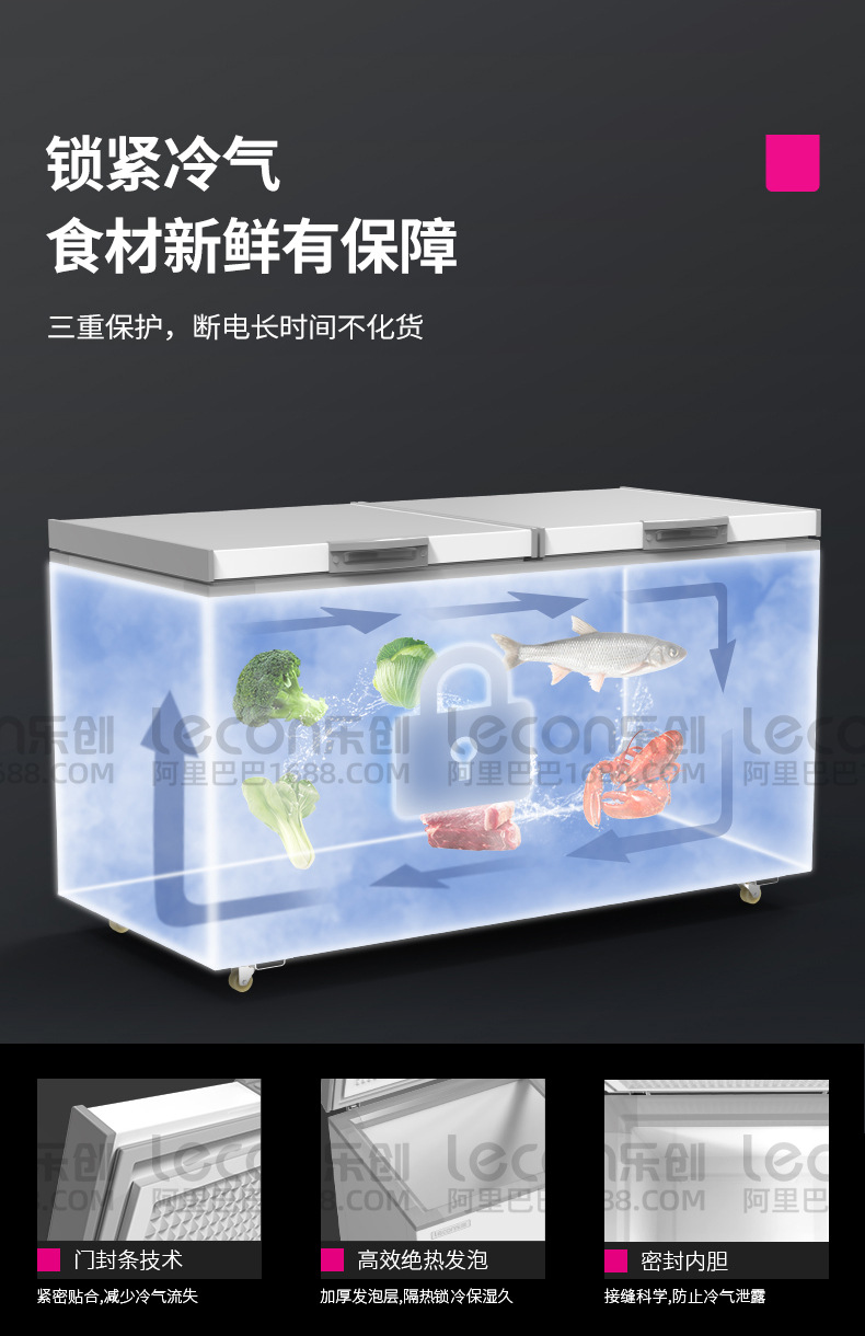 鑫福德卧式冰柜_12