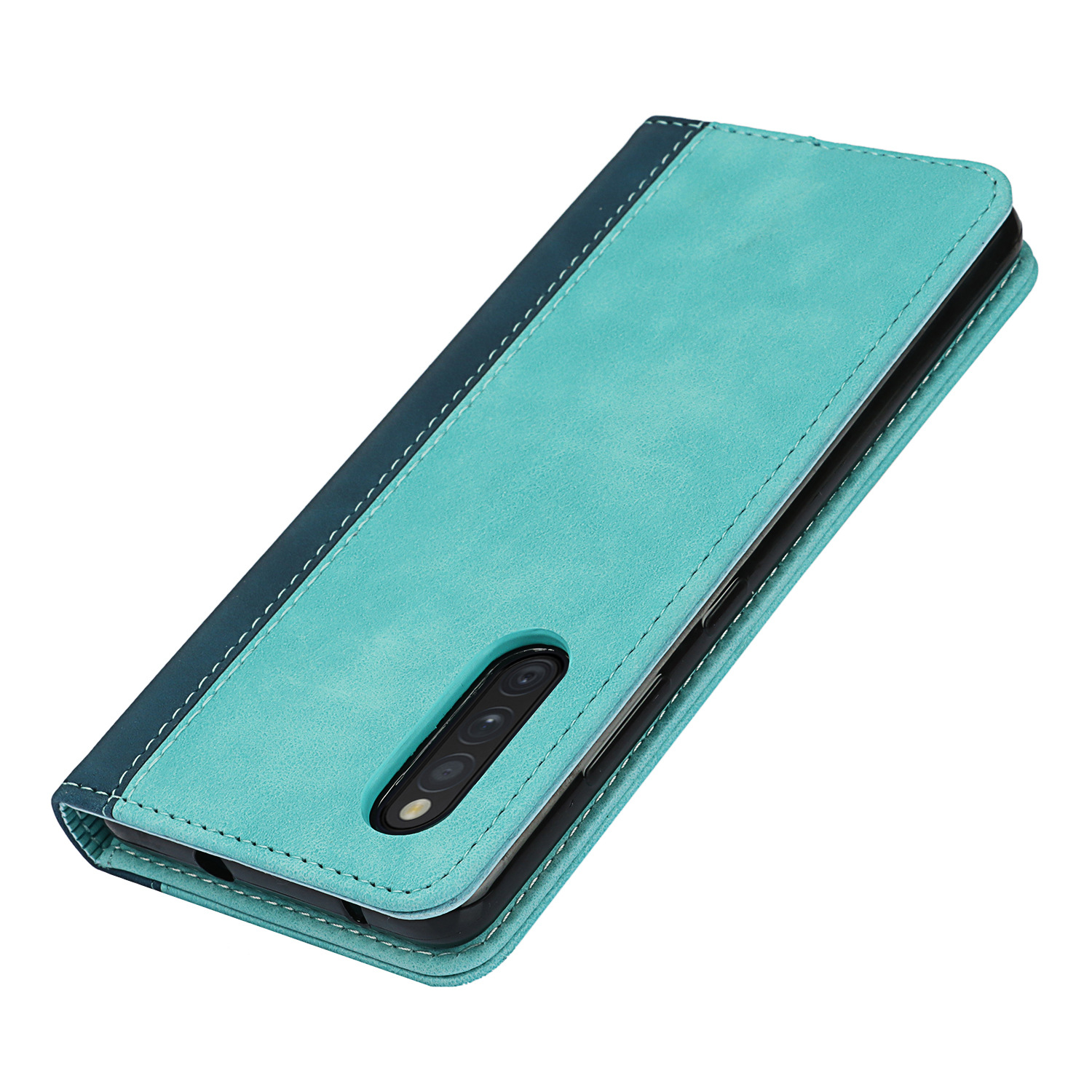 三星A41 日版 拼色小牛纹强磁皮套