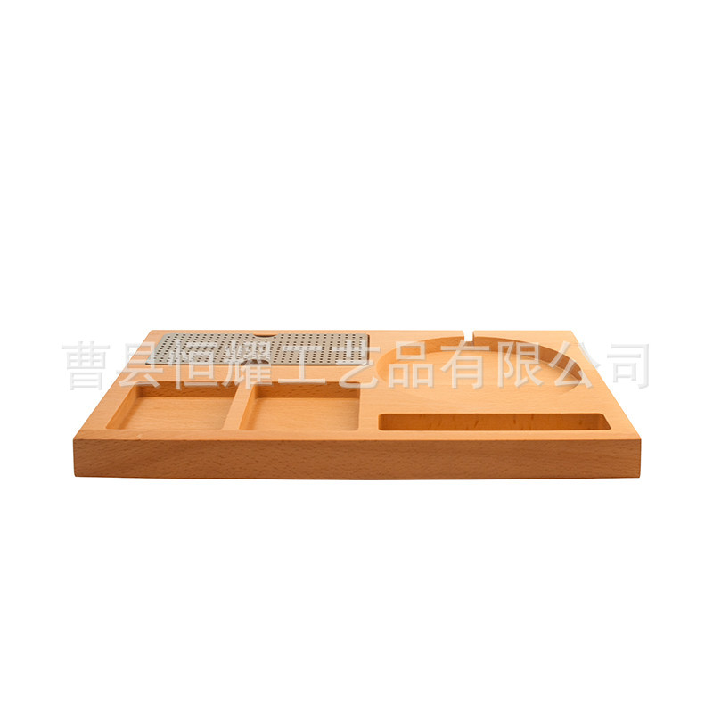 跨境新款榉木水壶托盘 实木桌面多用途收纳盘 酒店餐厅茶盘可定