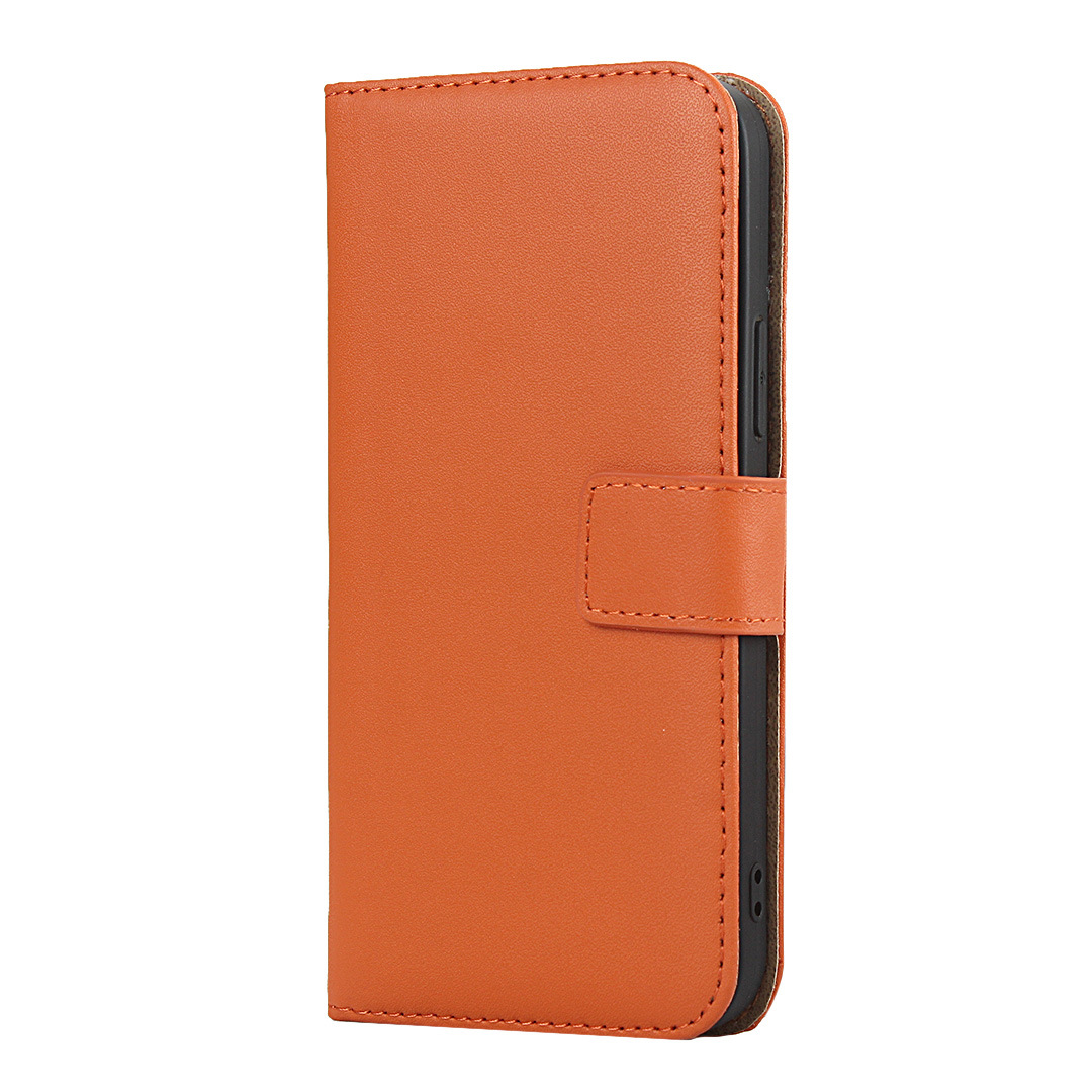 苹果iPhone12promax平纹真皮钱包皮套