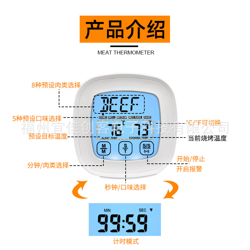 食品烧烤温度计