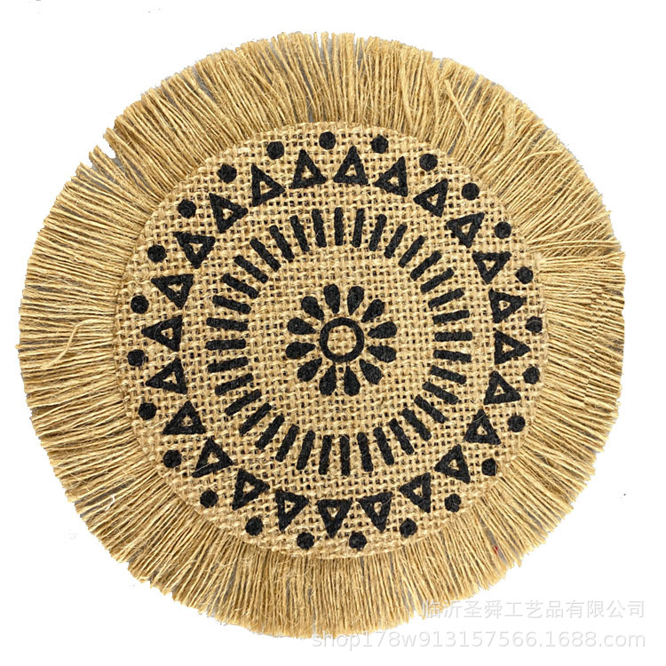 麻印花餐垫