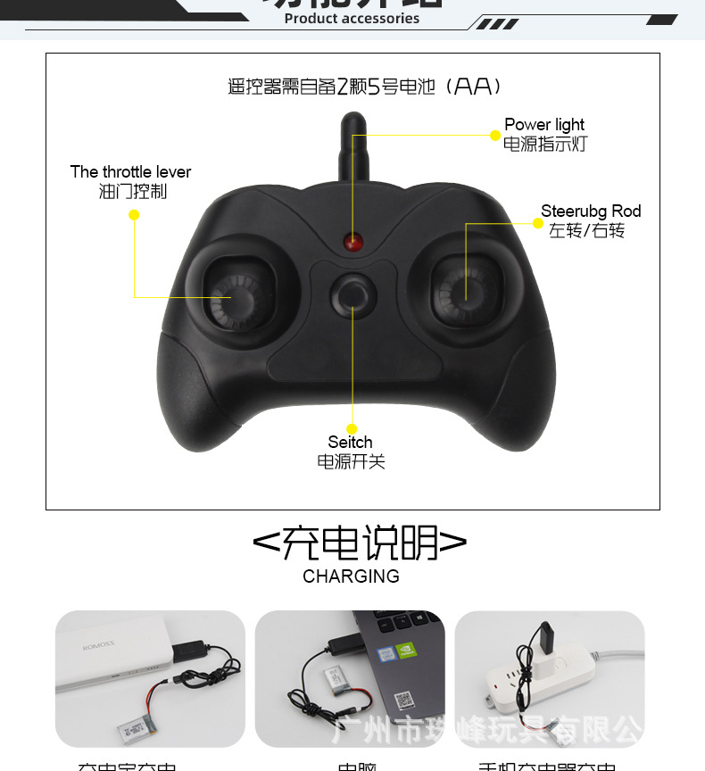 飞熊FX651遥控老鹰固定翼飞机白头鹰滑翔机