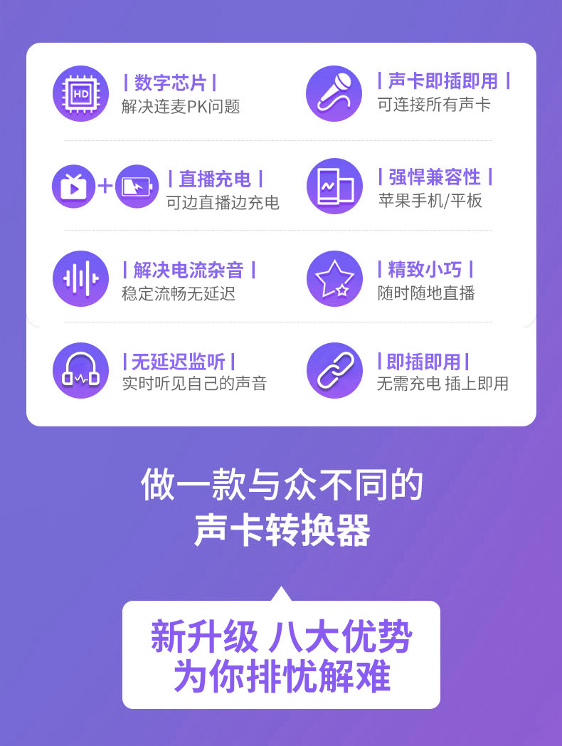 type-c手机转接线直播声卡