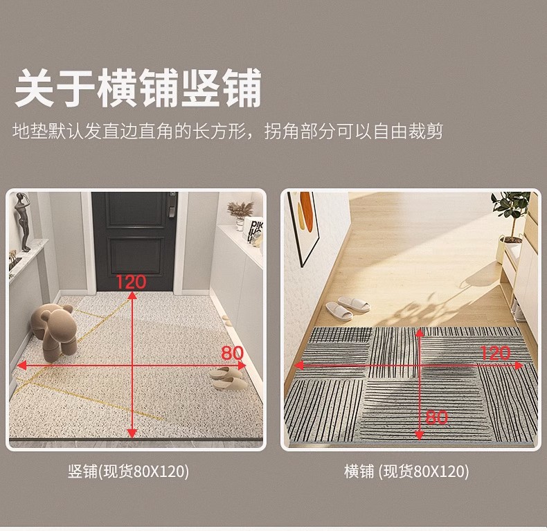 地垫地毯,丝圈地垫,日式地垫,入户门垫,可剪裁,蹭土蹭泥