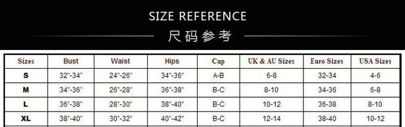 英文尺码表