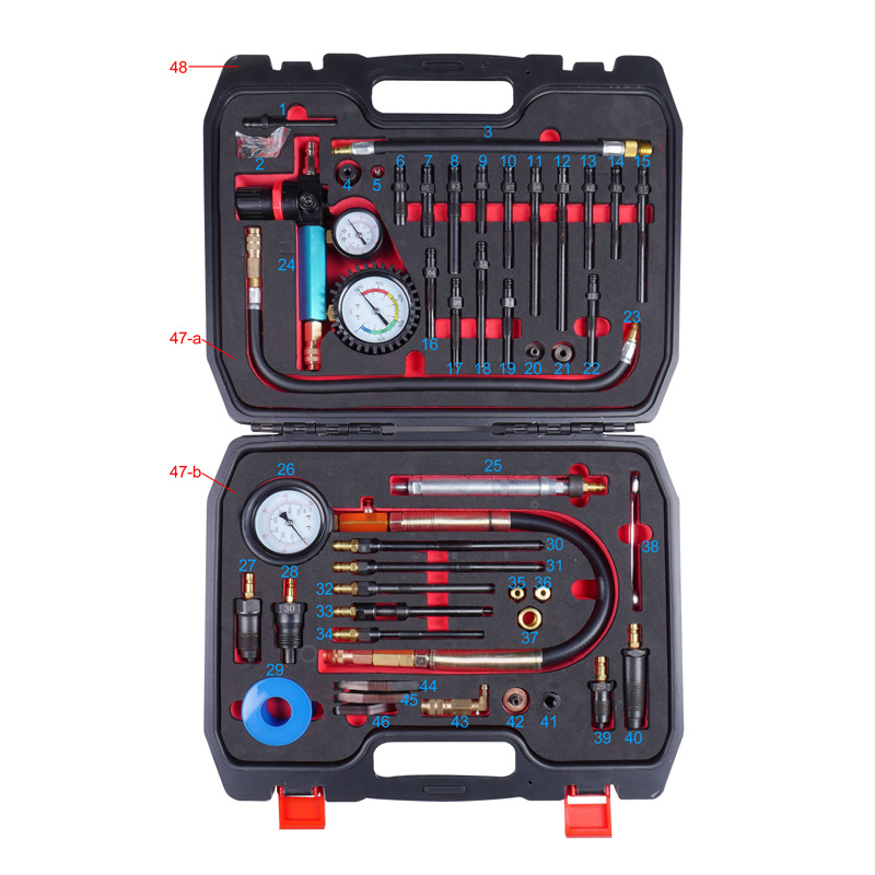 厂家直供汽车维修46件套套装碳钢套筒工具测压工具套装2