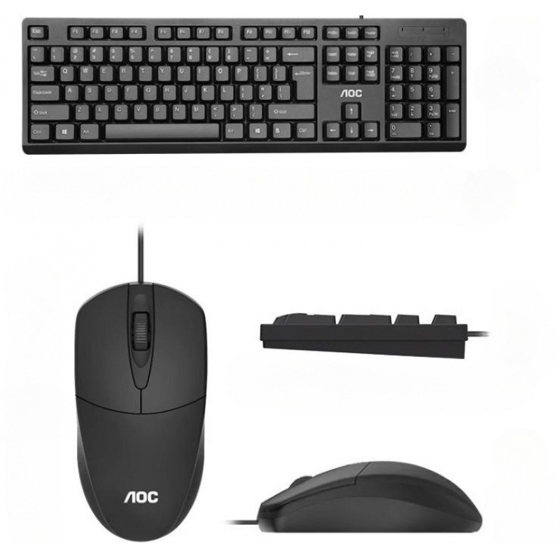 厂家直销跨境AOCKM160有线键盘鼠标套装批发笔记本台式电