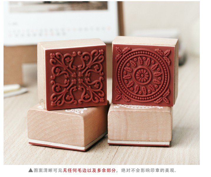 方形蕾丝花纹印章-9