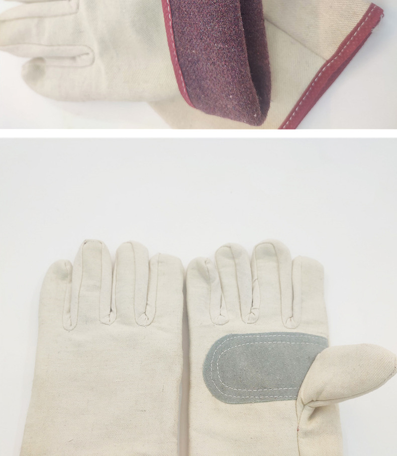 双层铁路加掌帆布手套劳保耐磨工作焊工专用防油加厚防