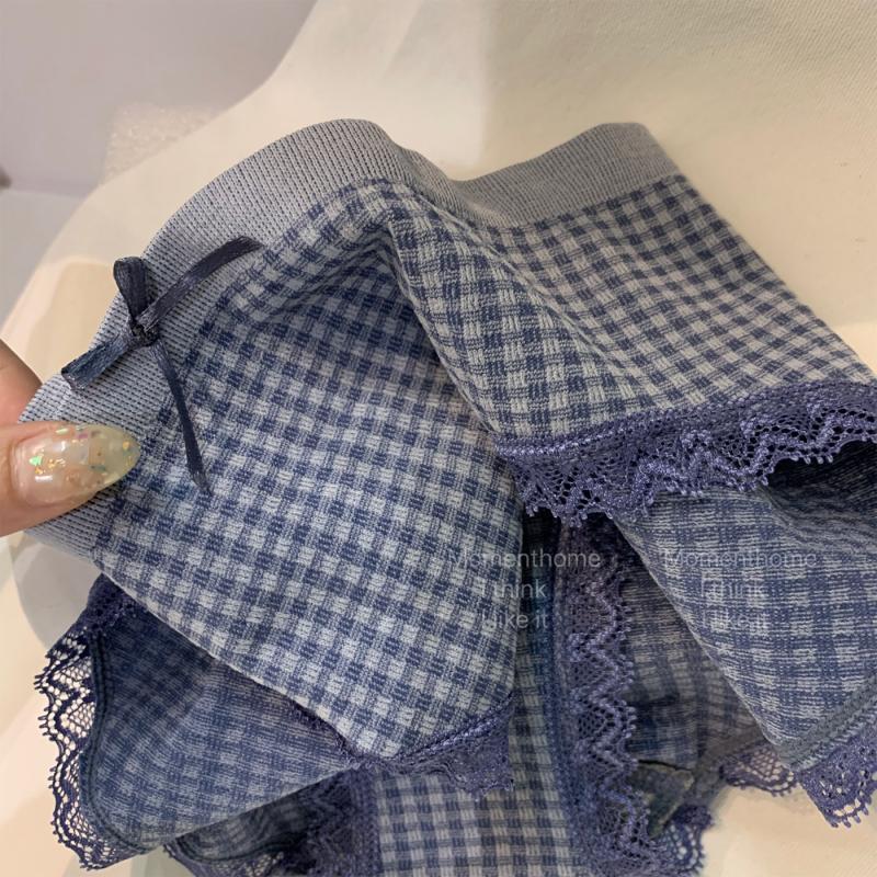 帮手描述图：MOMENTHOME 日系少女生中低腰蕾丝边in