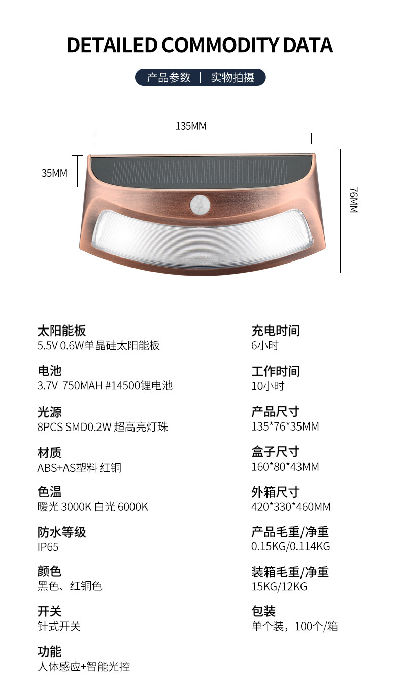 描述图20_太阳能户外庭院灯室外防水花园壁灯围墙led壁挂灯