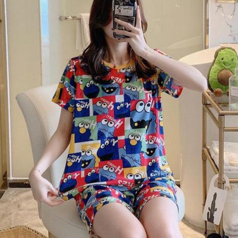 （303）迷彩芝麻街-短