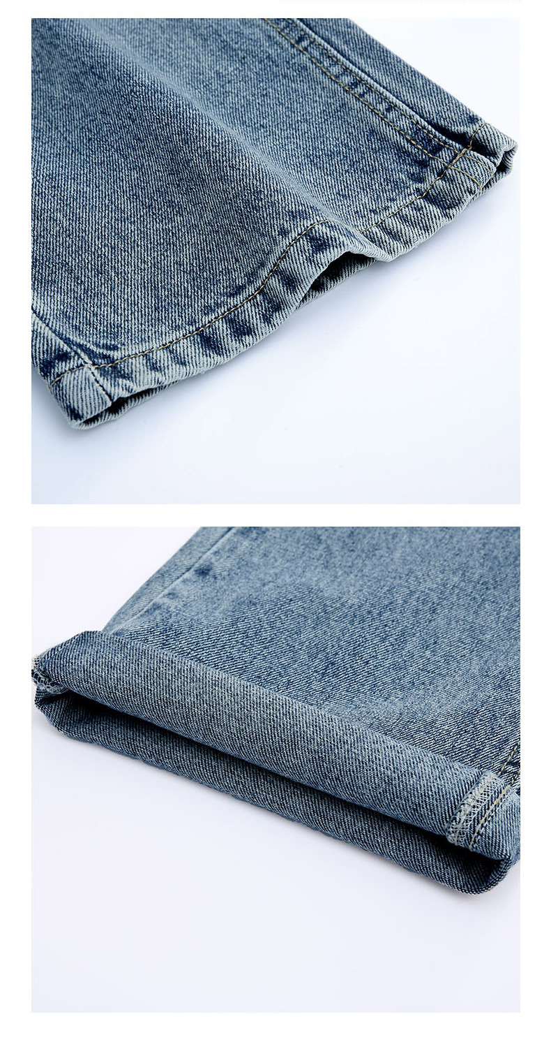 一粒扣牛仔阔裤_19