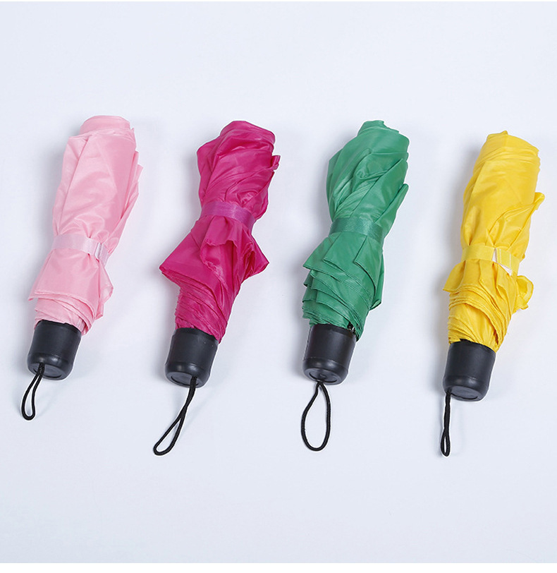 智贝详情图_13简约格子雨伞迷你印花折叠伞户外便携8骨三折广