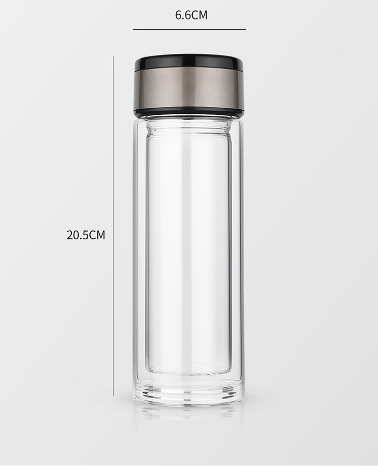 双层玻璃杯生产厂家定制广告杯子礼品杯带盖