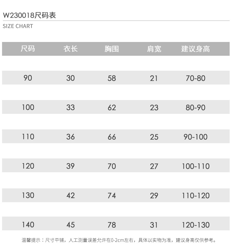 尺寸表-