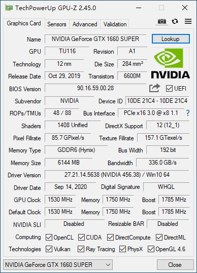 GTX1660S 6GD6