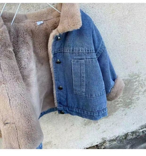 儿童牛仔外套加绒男童详情图08