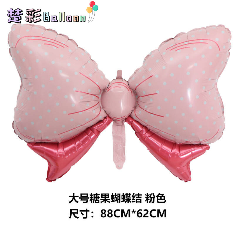 大号糖果蝴蝶结粉色cc