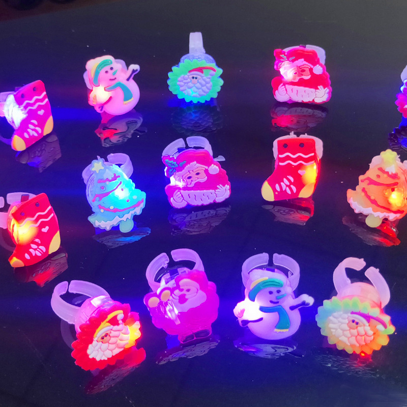 帮手描述图：闪光软胶戒指 发光戒指 发光手指灯 闪光手指灯圣