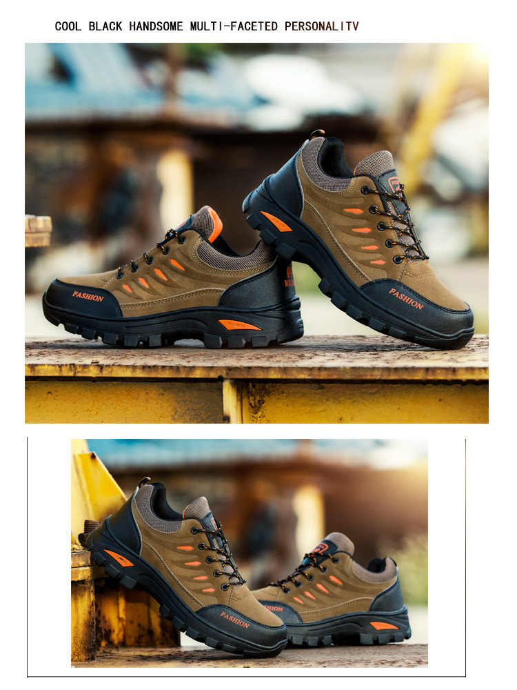 2021鞋子男登山鞋韩版潮流男士休闲运动户外徒步鞋