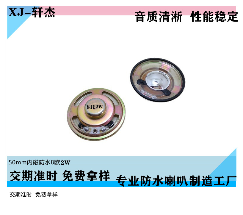 50内磁防水8欧2W