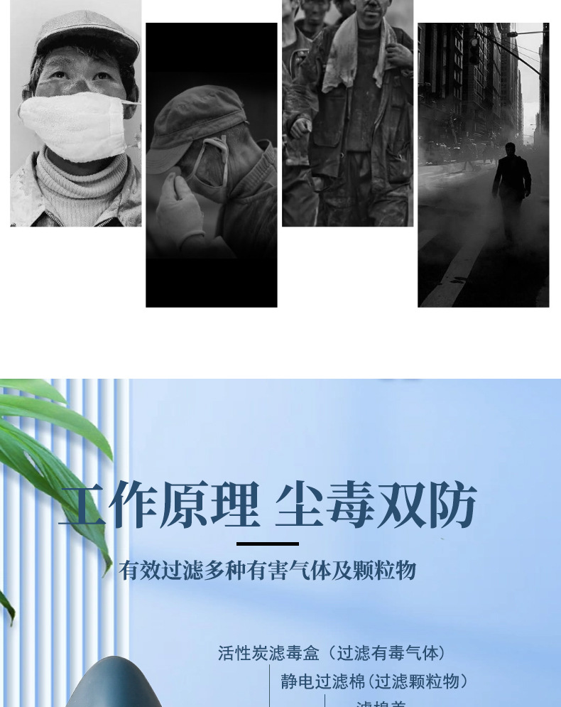 7502防毒面具喷漆化工农药装修蒸汽甲醛异味防工业