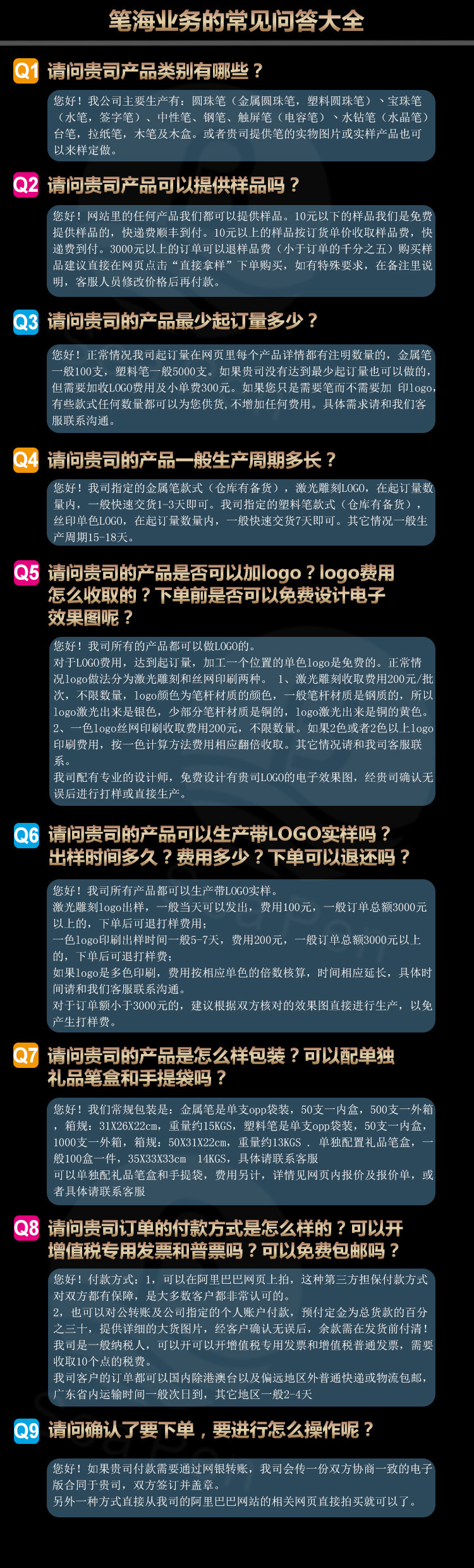 业务常见问答大全