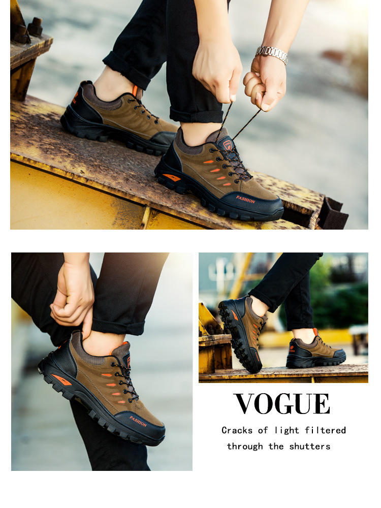 2021鞋子男登山鞋韩版潮流男士休闲运动户外徒步鞋