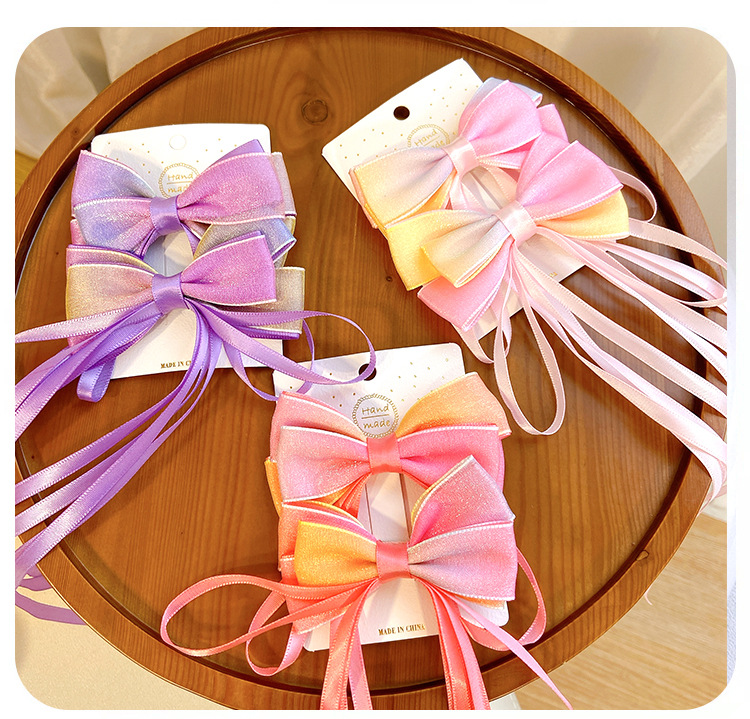 小号渐变蝴蝶结一对装