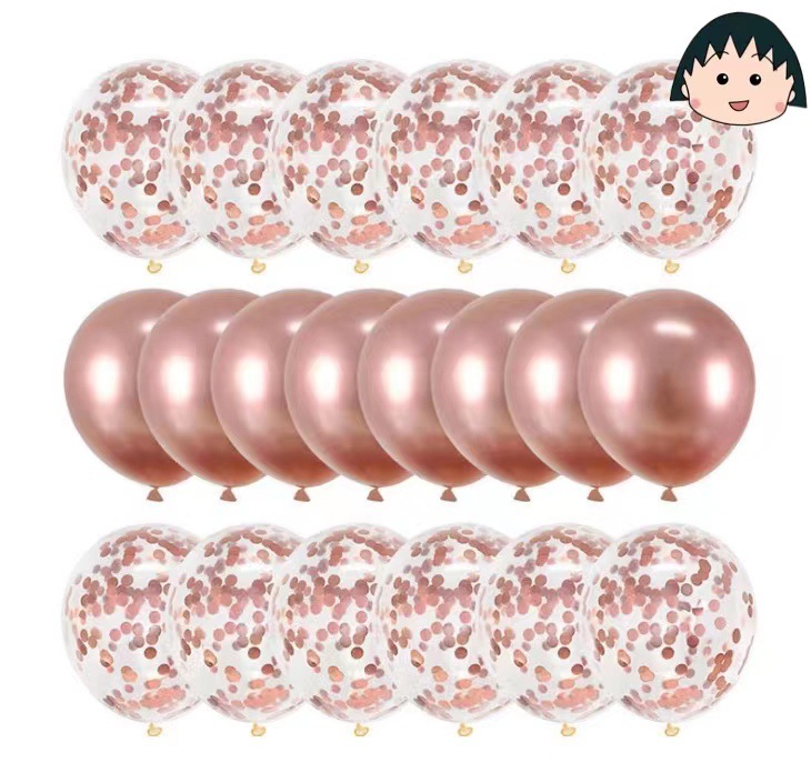 金属玫瑰金+玫瑰金亮片