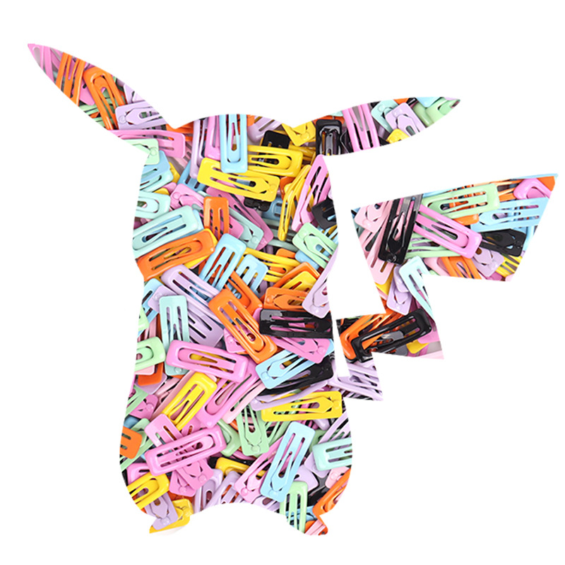 糖果色3cm迷你方形bb夹夏季儿童碎发马卡龙色边夹发饰刘海夹