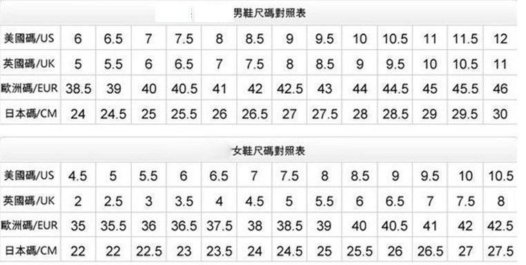 尺码表