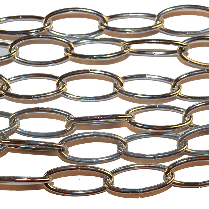 椭圆链 焊扣链灯饰链侧边开口o字链灯具挂链日光灯吊链3.0灯饰链