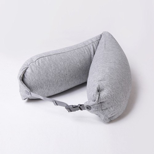U-shaped pillow neck pillow micro particle hooded travel pillow Japanese multifunctional detachable aircraft neck pillow with hood