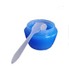 Ecological non-toxic plastic face mask, transparent spoon, cosmetic container