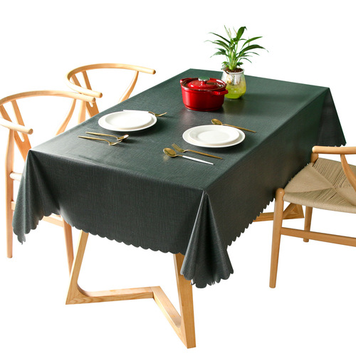 Modern simple solid color tablecloth no-wash oil-proof coffee table mat pvc hotel store no-wash tablecloth