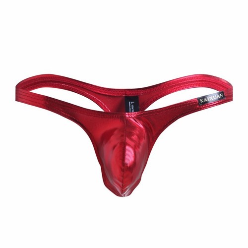 Men's new underwear sexy thong imitation leather patent leather sexy thong stage nightclub performance 1045DK