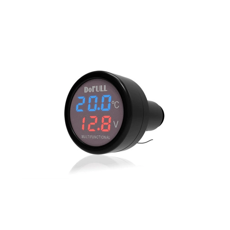 Автомобильный дисплей температуры и напряжения в прикуриватель электронный термометр цифровой дисплей 12 В измерение напряжения батареи