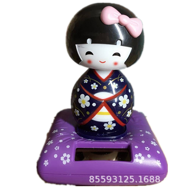 Danza solar creativa chica sacudiendo la cabeza asintiendo muñeca Ge Ji decoración de interiores linda mujer Kimono Doll