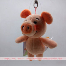 批发可爱毛绒粉小猪威比小猪挂件背包挂饰pig公仔钥匙扣汽车钥链1