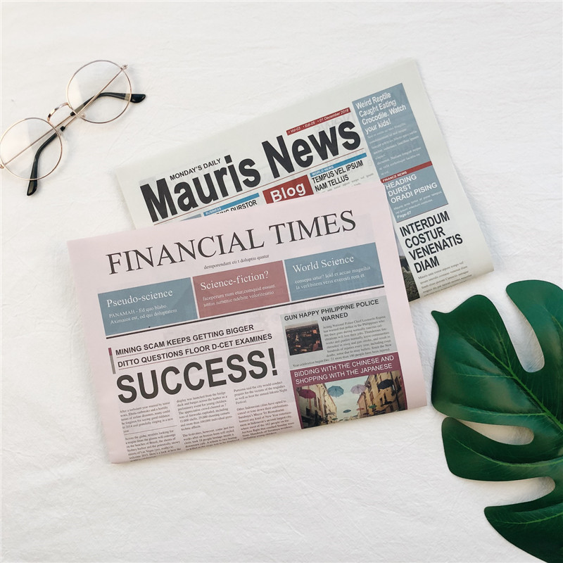 Ins Pink Newspaper Foreign Language Newspaper Style Retro Old English Newspaper Photo Props Foreign Newspaper Shooting Paper