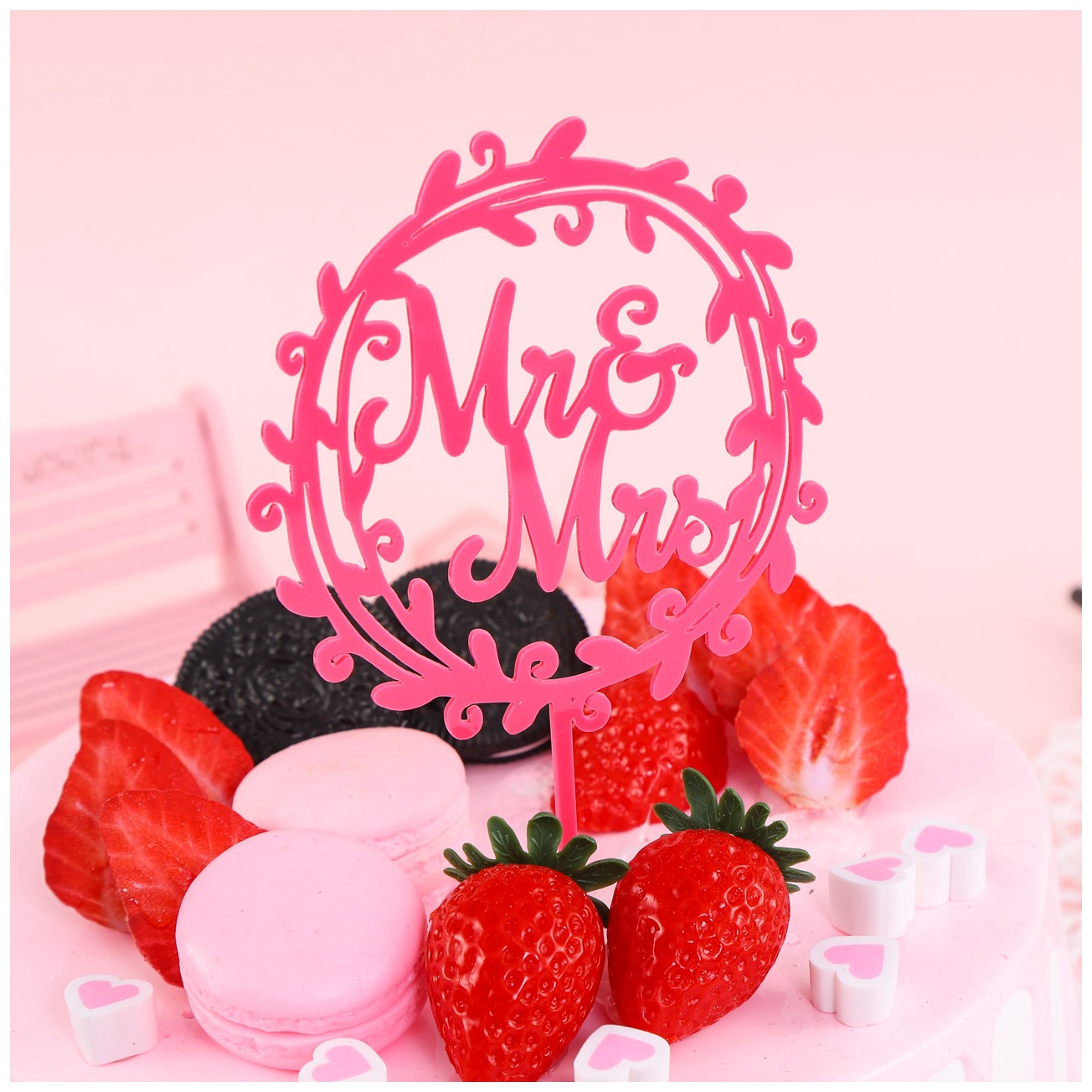 Inserción de tarjeta de pastel de cumpleaños decoración para hornear inserción de bandera creativa acrílico espejo de doble cara inserción de tarjeta fábrica en stock al por mayor