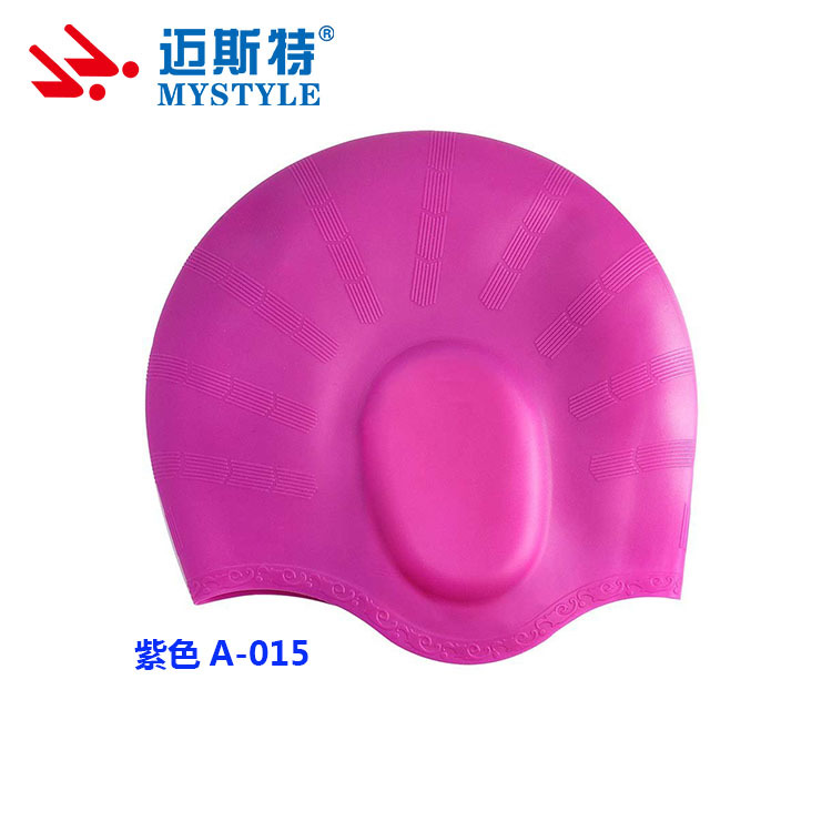 Amazon protección del oído gorro de natación no-apretando la cabeza a prueba de agua cómodo cuidado del cabello hombres y mujeres adultos Pelo Largo de silicona natación tapa de protección del oído