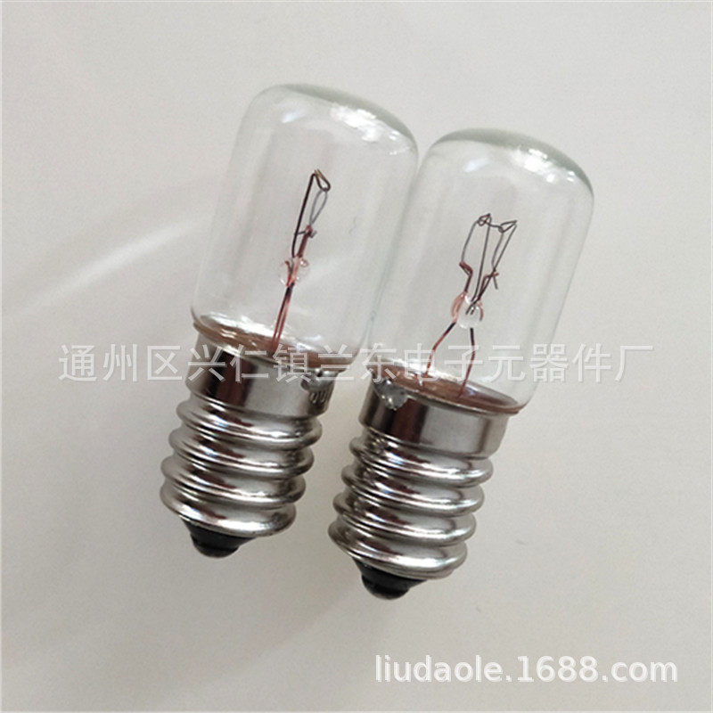 仪器灯泡 转盘旋转灯60V10W螺口E14灯泡T16/45mm管状钨丝灯泡|ru